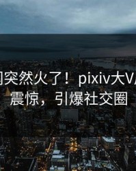 实时秘闻突然火了！pixiv大V居然令人震惊，引爆社交圈