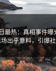 Pixiv今日最热：真相事件曝光，圈内人现场出乎意料，引爆社交圈