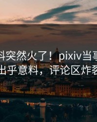 本周猛料突然火了！pixiv当事人居然出乎意料，评论区炸裂