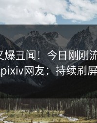 神秘人又爆丑闻！今日刚刚流出热点，pixiv网友：持续刷屏