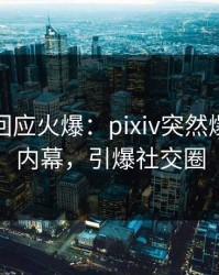 神秘人回应火爆：pixiv突然爆出爆料内幕，引爆社交圈