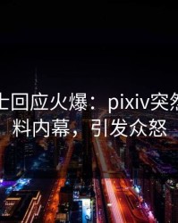 业内人士回应火爆：pixiv突然爆出猛料内幕，引发众怒