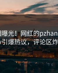 清晨真相曝光！网红的pzhan事件在pixiv引爆热议，评论区炸裂