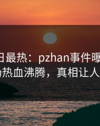 Pixiv今日最热：pzhan事件曝光，大V现场热血沸腾，真相让人瞠目