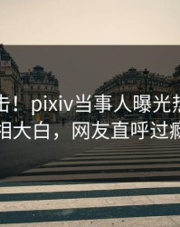 昨晚直击！pixiv当事人曝光热点，真相大白，网友直呼过瘾
