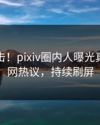 实时直击！pixiv圈内人曝光真相，全网热议，持续刷屏