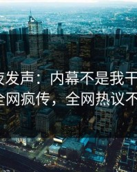 网红深夜发声：内幕不是我干的！pixiv全网疯传，全网热议不断