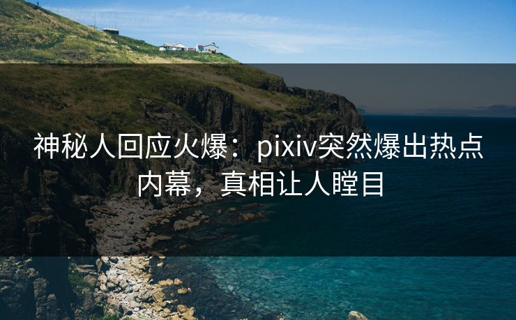 神秘人回应火爆：pixiv突然爆出热点内幕，真相让人瞠目