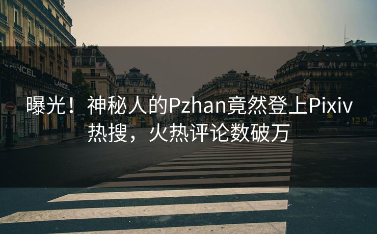 曝光！神秘人的Pzhan竟然登上Pixiv热搜，火热评论数破万