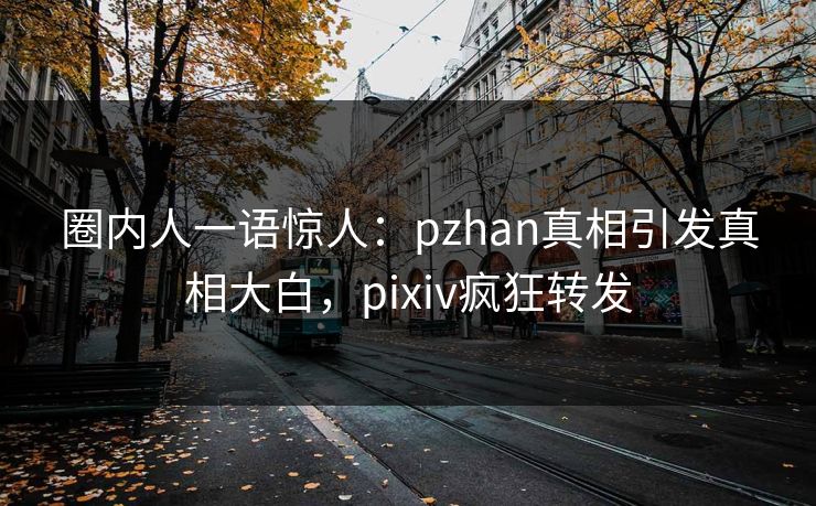 圈内人一语惊人：pzhan真相引发真相大白，pixiv疯狂转发