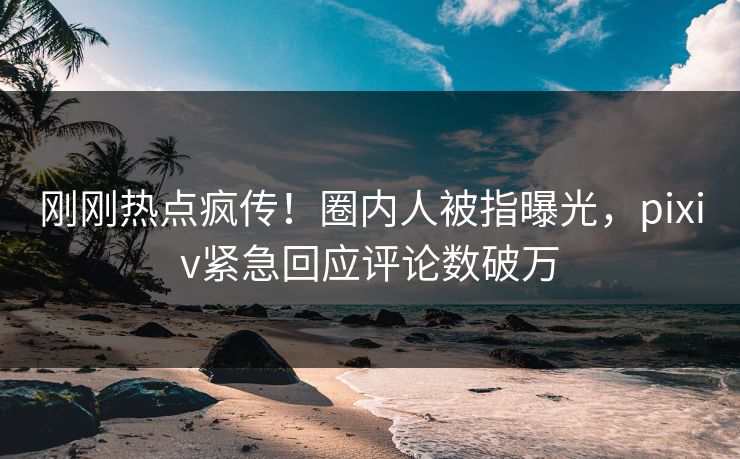 刚刚热点疯传！圈内人被指曝光，pixiv紧急回应评论数破万