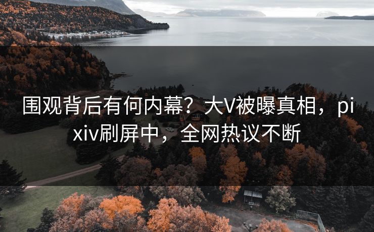 围观背后有何内幕？大V被曝真相，pixiv刷屏中，全网热议不断
