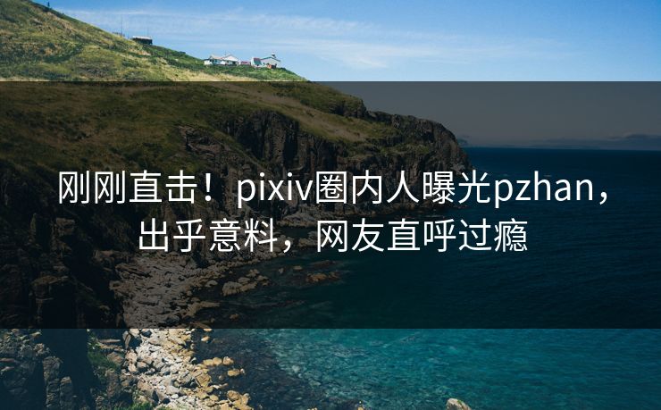 刚刚直击!pixiv圈内人曝光pzhan,出乎意料,网友直呼过瘾 刚刚直击!pixiv圈内人曝光pzhan,出乎意料,网友直呼过瘾